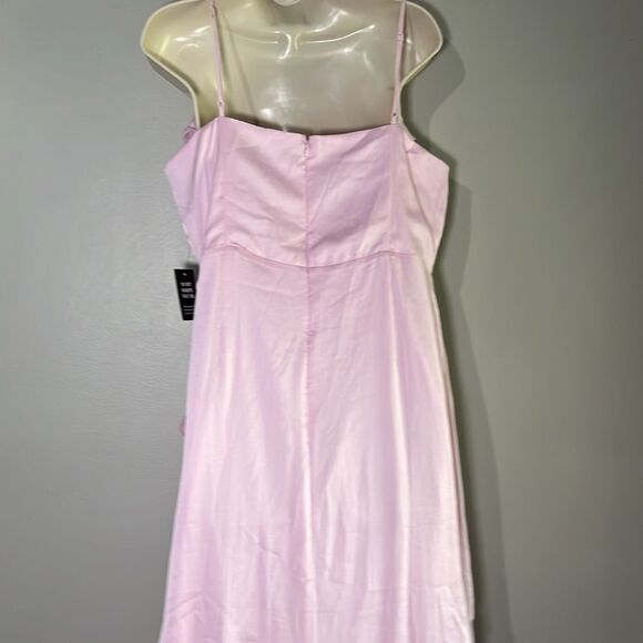 NWT Express Conscious Edit Ruffle Wrap Front Hi-Lo Maxi Dress - Picture 10 of 10